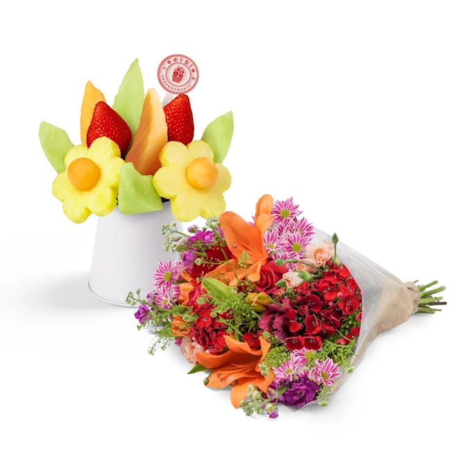 Sweet Appreciation Flowers & Fruit Bouquet Gift